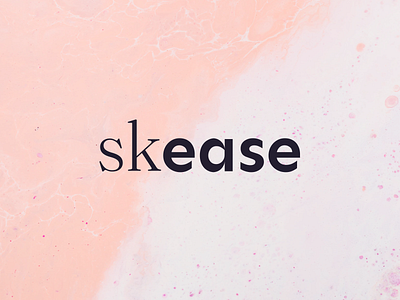 skease | logo beauty branding ease logo skin typography