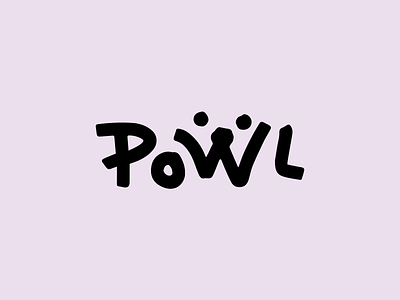 powl | logo branding dog dog food illustration lettering logo rough scribble typography