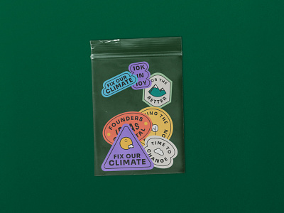 stickers badges branding climate change green illustration impact stickers