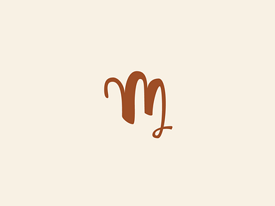 m brush icon letter lettering logo m monogram symbol wedding