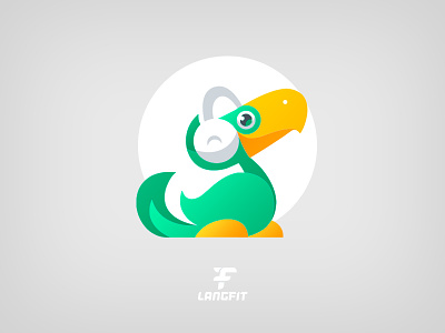 Parrot branding character green illustration mascot parrot personage symbol
