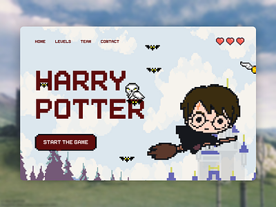 Harry Potter pixel game ❘ Pixel concept christmas crypto cryptowallet design game illustration inspiration nft pixel ui webdesign