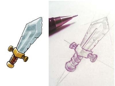 Game sword 2d art game graphic inventory item medieval rpg sketch sword