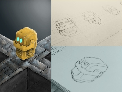 Robot Character concept game metal mobile path robot texture