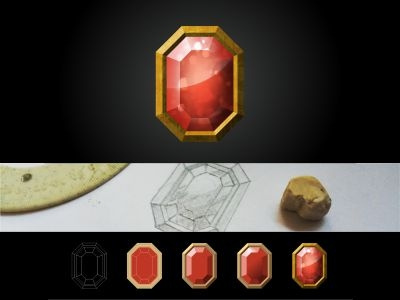 Red Stone Gem