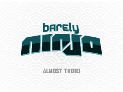 "Barely Ninja" game logo 2d art game art game design game development game graphic illustration logo mobile game ninja ui ux