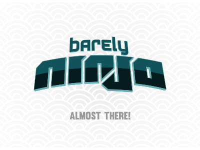 "Barely Ninja" game logo