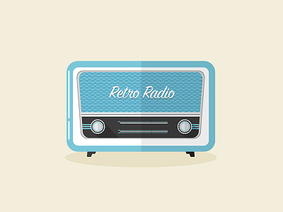 Retro Radio flat design graphicdesign icon icon design radio retro vector