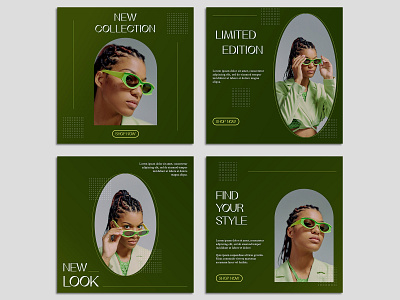 Instagram Post Concept - Green Glasses ads advertisement branding design facebook graphic design ins instagram instagram feed instagram post instagram stories instagram template social media social media design template