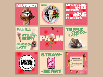 Trendy Instagram Post Concept - Ice Cream