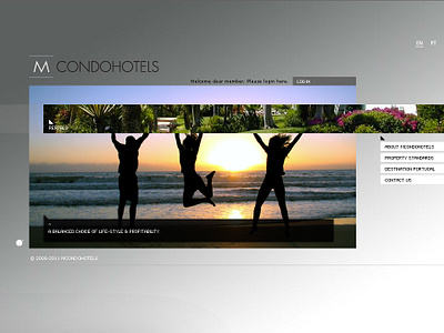 M Condo Hotels 2008 flash ui webdesign