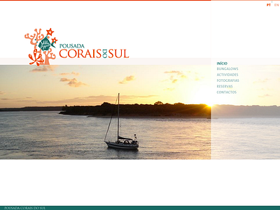 Pousada Corais do Sul 2011 html ui ux webdesign