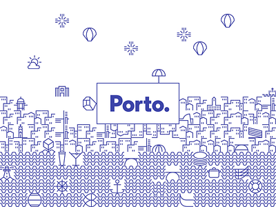 Porto branding clean design illustration porto portugal weekly