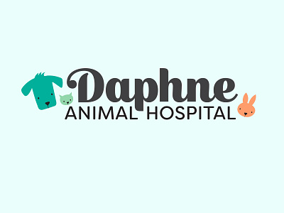 Daphne Animal Hospital animals illustration vet logo veterinarian logo