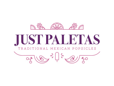 Just Paletas fruit ice cream logo mexican food paletas popsicles