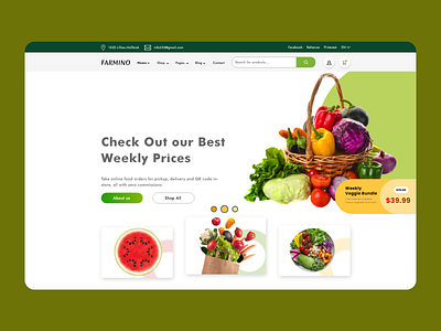 Vegetable shopping website app branding design graphic design typography ui ux