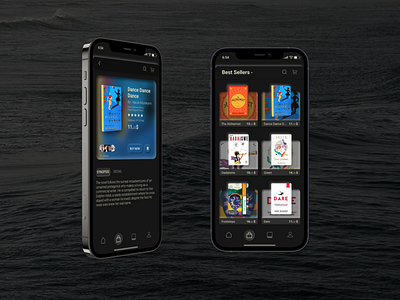 BOKU app book concept dark mode design study case ui uiux ux