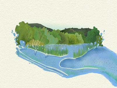 Environmental illustration for invitation