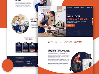 High Converting Appliance Repair Landing Page Design