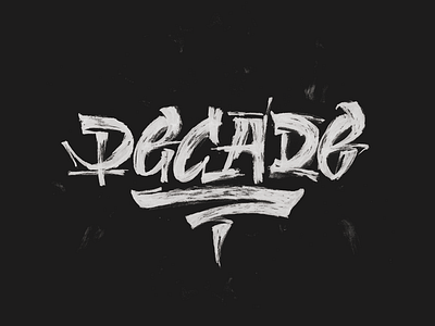 Decade brush grunge hand lettering lettertype type typography