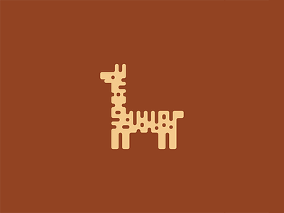 Giraffe animal branding flat giraffe icon identity logo mark minimal negativespace symbol