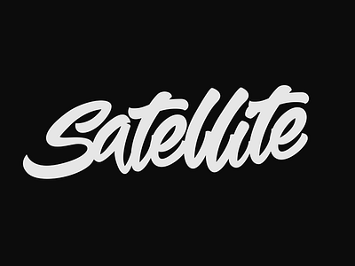 Satellite brush calligraphy hand lettering hand type lettering ligature logo logotype satellite type typography