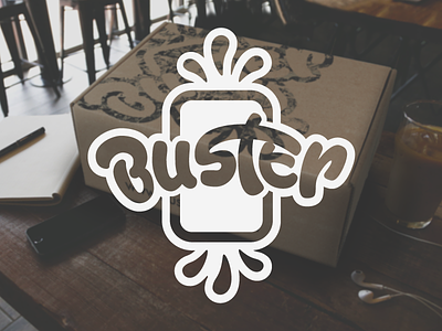 Buster box flat graphic design lettering logo logo design package package design subscrition typography vector