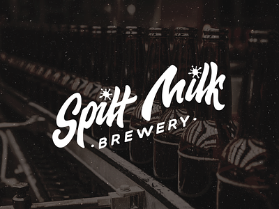 Spilt Milk brewery calligraphy hand type handlettering handtype lettering ligature logo type typography