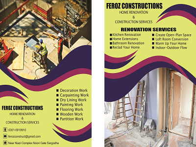 Flyer for Feroz Constructions branding design graphic design illustration