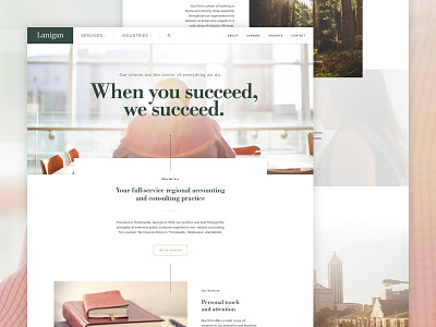 Lanigan Original clean cpa homepage interior ui web website whitespace