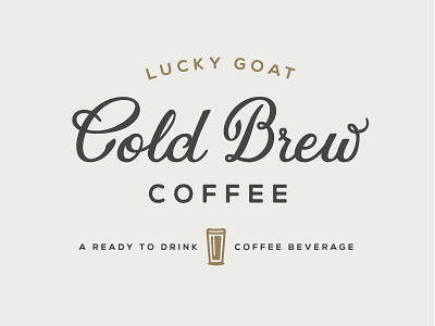 Lucky Goat Cold Brew Coffee branding coffee custom design goat handlettering logo script