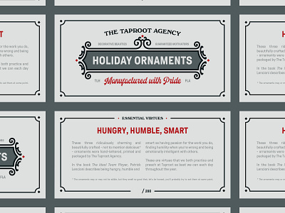 Holiday Ornament Header Cards