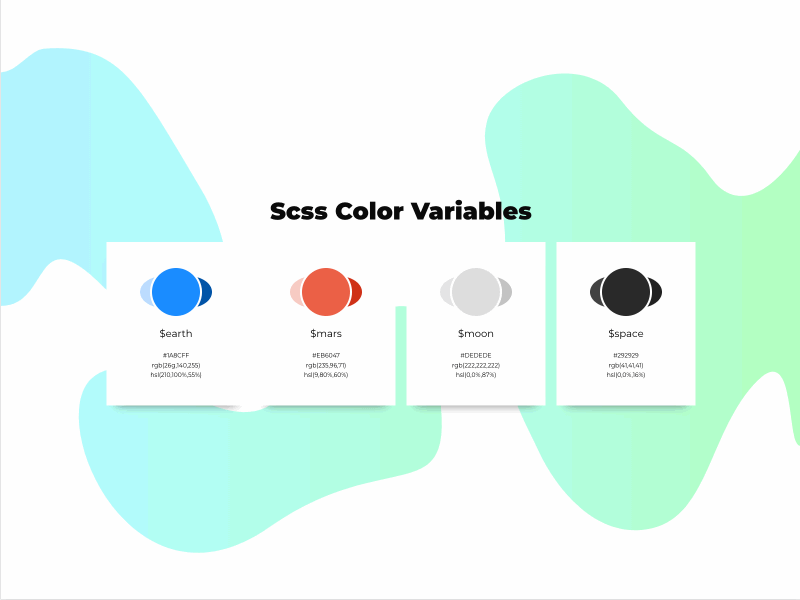 Style Guide Color Cards cards css animation design front end design style guide ui ux uxd web design