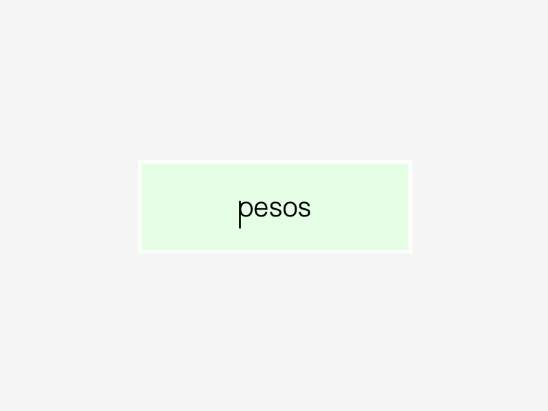 Besos & Pesos css animation design