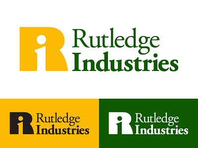 Rutledge Industries design graphic design logo typogaphy vector