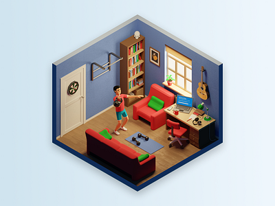 Home 3D Isometric View