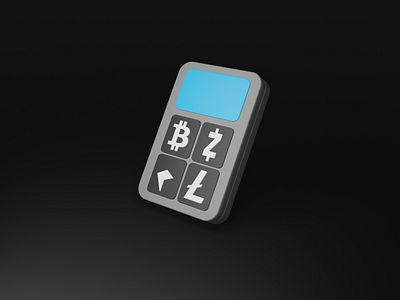 3D Crypto Calculator Icon. 3d 3ddesign blender branding crypto crypto calculator modeling