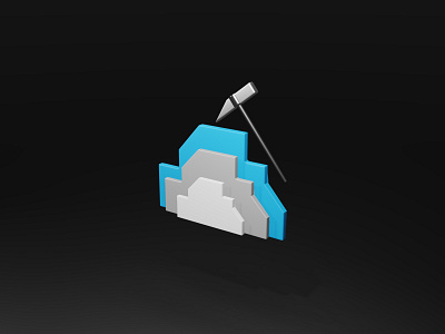 3D Mining Icon 3d 3ddesign blender branding mining modeling