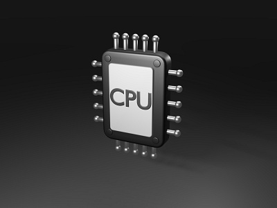 3D CPU Icon 3d 3ddesign blender branding cpu icon modeling