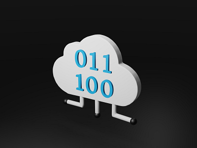 3D Cloud Storage Icon. 3ddesign blender branding cloud icon cloud storage logo modeling