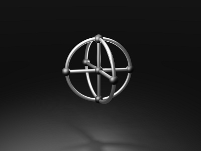 3D circular Geometric wireframe icon 3d 3ddesign blender branding logo modeling