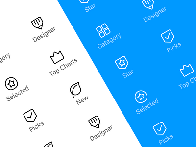 Mi Themes Icon collection app design designer icon logo pick selected star top charts ui