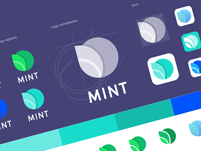 Mint launcher logo design icon illustration design logo lunch mint