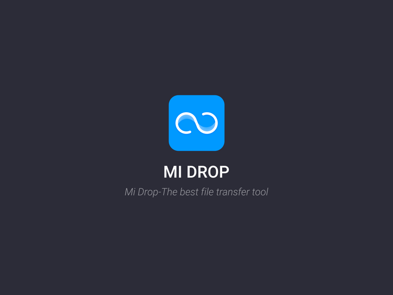 Mi Drop logo redesign app design dynamic effect icon logo transfer