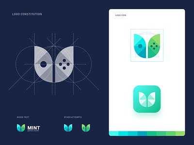 Mint Games Studio Logo design game games green icon illustration design leaf logo mint studio