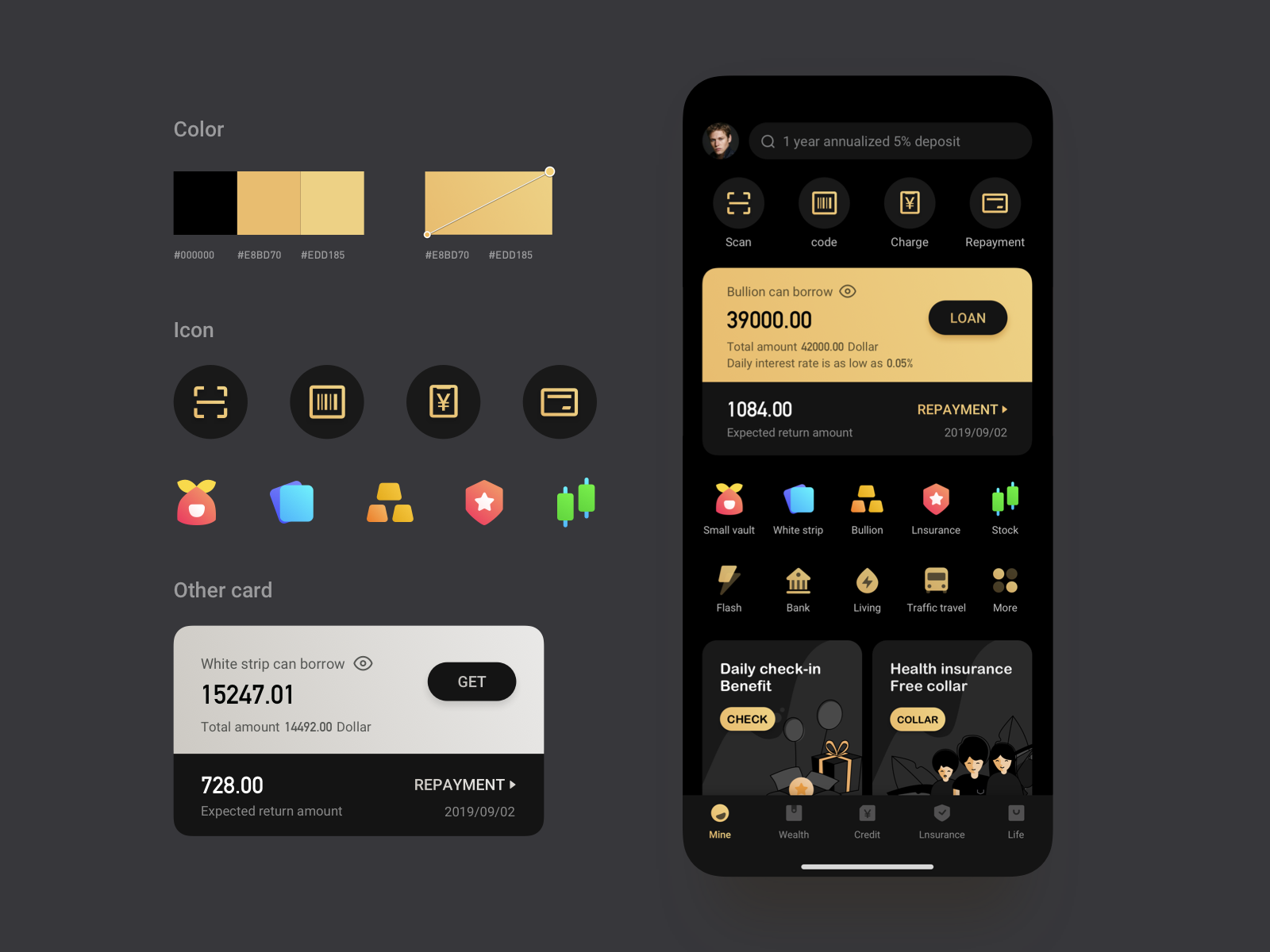 gold and black app icons
