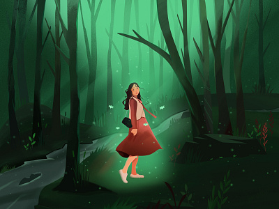 Girl in the forest