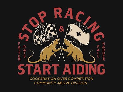 Stop Racing & Start Aiding branding design graphic graphic design illustration illustrator logo merchandise shirt t shirt