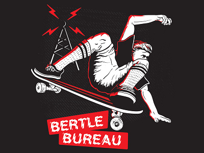 Bertle Bureau art design digital graphic graphic design illustration merchandise print skateboarding