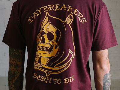Daybreakers Born To Die Tee art drawing graphic illustration merch merchandise shirt sketch skull t shirt tee vintage